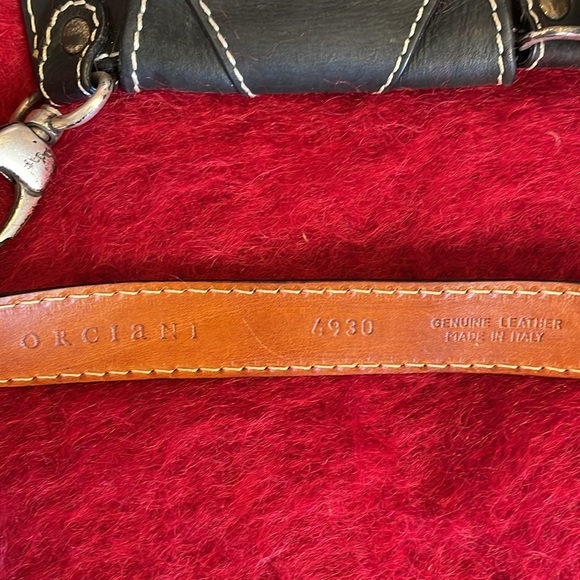 ORCIANI MADE IN ITALY GENUINE LEATHER BELT BAG with CHAIN DETAIL - Picture 9 of 14